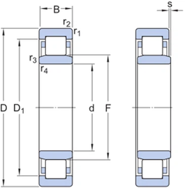 NU 2324 ECML Cylindrical Roller BearingsN drawing NU 2324 ECML Cylindrical Roller BearingsN drawing