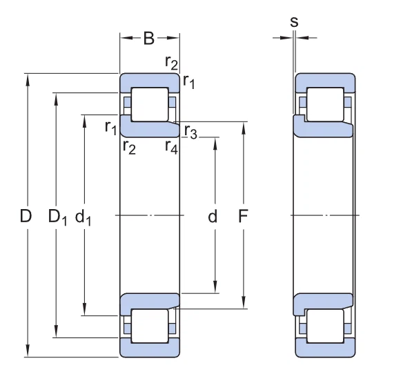 NJ 1034 ML Cylindrical Roller Bearing drawing NJ 1034 ML Cylindrical Roller Bearing drawing