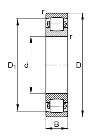 20218-K-MB-C3 Cylindrical Roller Bearing drawing 20218-K-MB-C3 Cylindrical Roller Bearing drawing